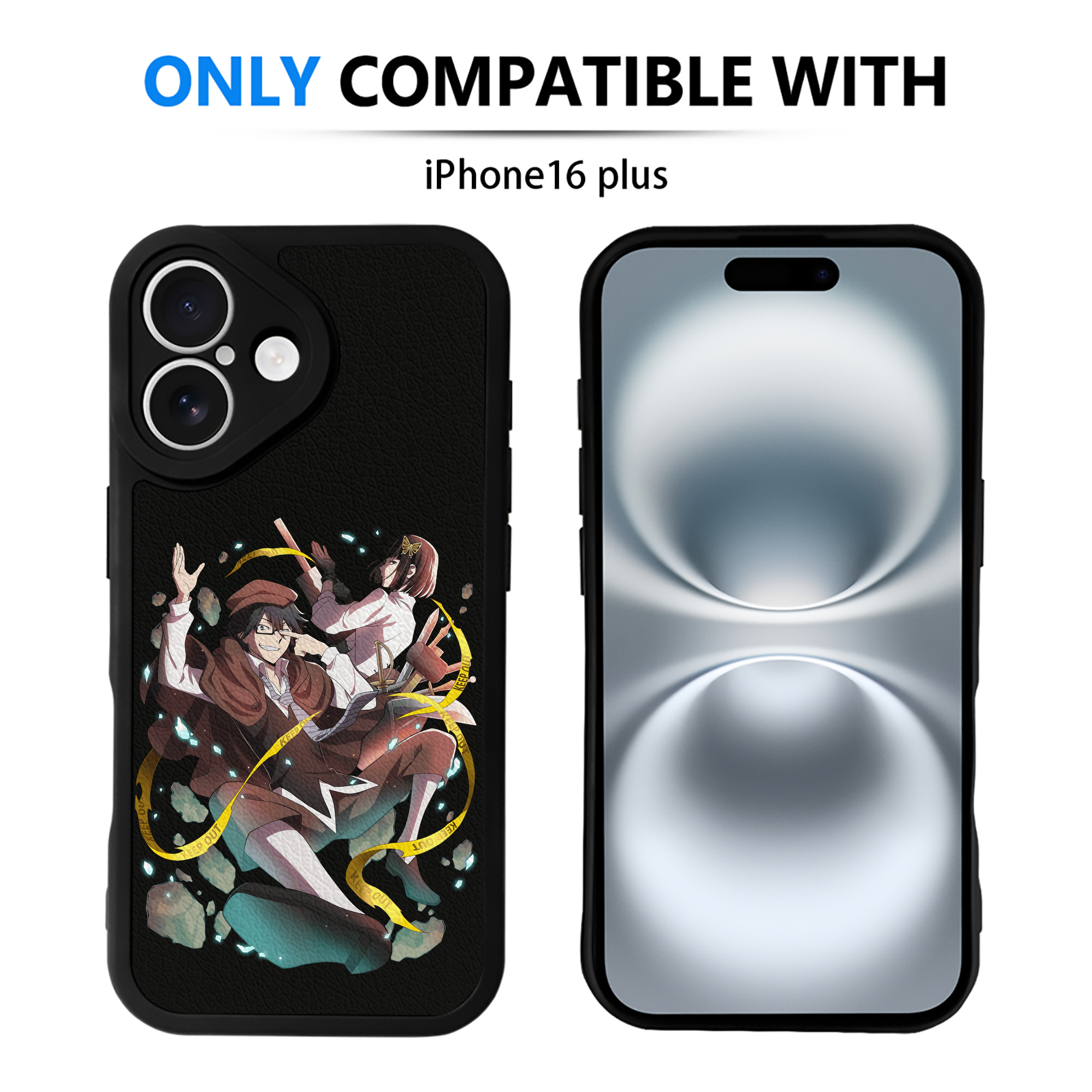 （画像用） 文豪ストレイドッグス Bungo Stray Dogs 【iPhone 16シリーズ対応】シリコンスマホケース（レザー調） 材質：シリコン